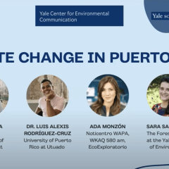 Header slide from the Yale Center for Environmental Communication webinar Climate Change in Puerto Rico: Public Opinion and Public Engagement