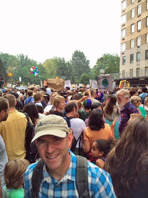 Jeff Collins at the people's climate march