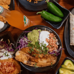 Mexican food on a table