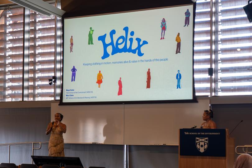 Maya and Mica Caine present about Helix at their New Haven CT launch party.