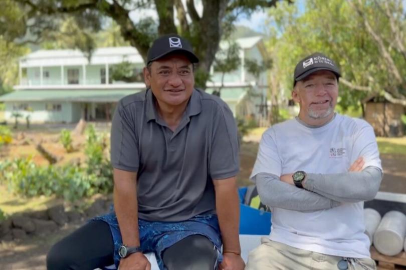 Linwood Pendleton, Executive Director of the Ocean Knowledge Action Network, and Dr. Teina Rongo of Kōrero O Te `Ōrau.