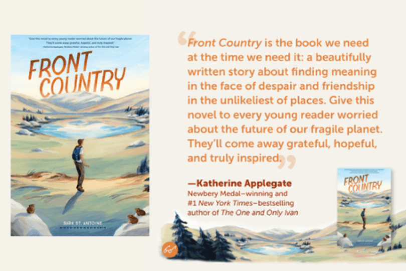 An image of the book cover alongside the quote by Katherine Applegate