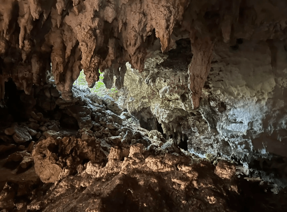 Rock formations in a cave at Las Cabachuelas