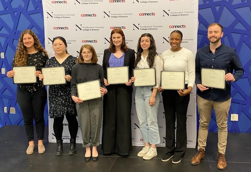 A group photo of the 2023 Northern University College of Science Dean’s Award for Graduate Student Excellence winners